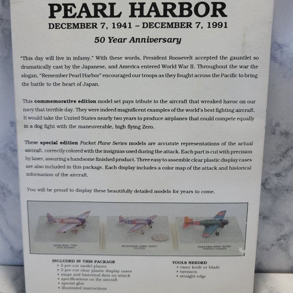 50th Anniversary Pearl Harbor Paper Airplane Model Kits - Picture 5 of 13